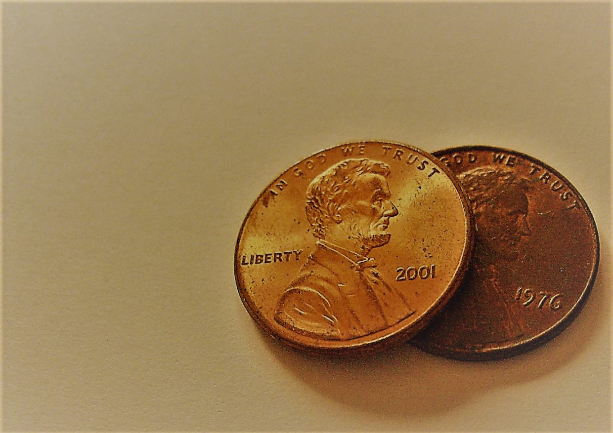 Close-up image of two pennies used for display at feature image on the post.
